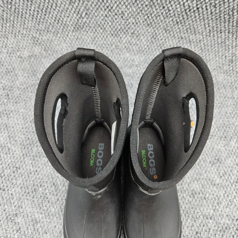 Bogs (Kids Youth 5) Black Boots Neo Classic Solid Waterproof Winter Rain Snow